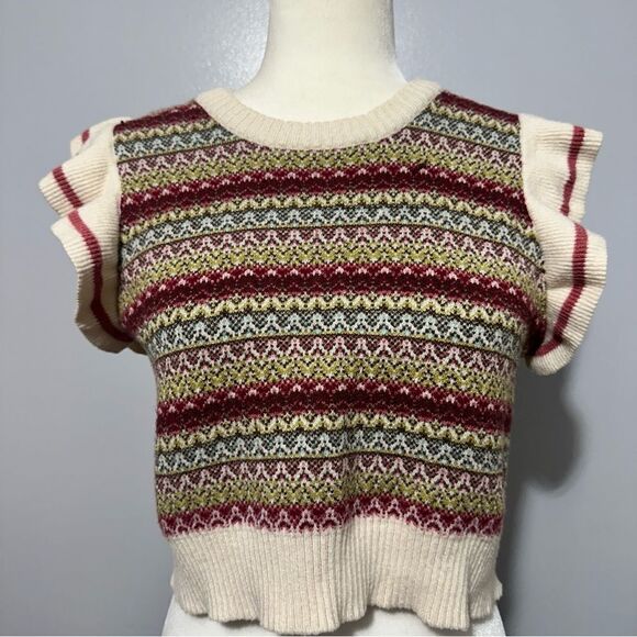 Matilda Jane striped sweater with ruffle sleeves size 16 - Picture 1 of 4